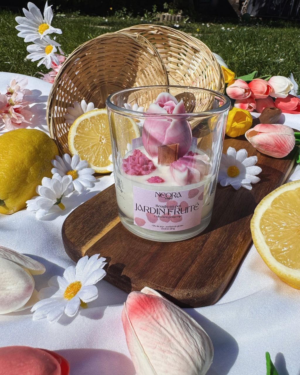 Bougie en pot - Jardin fruité