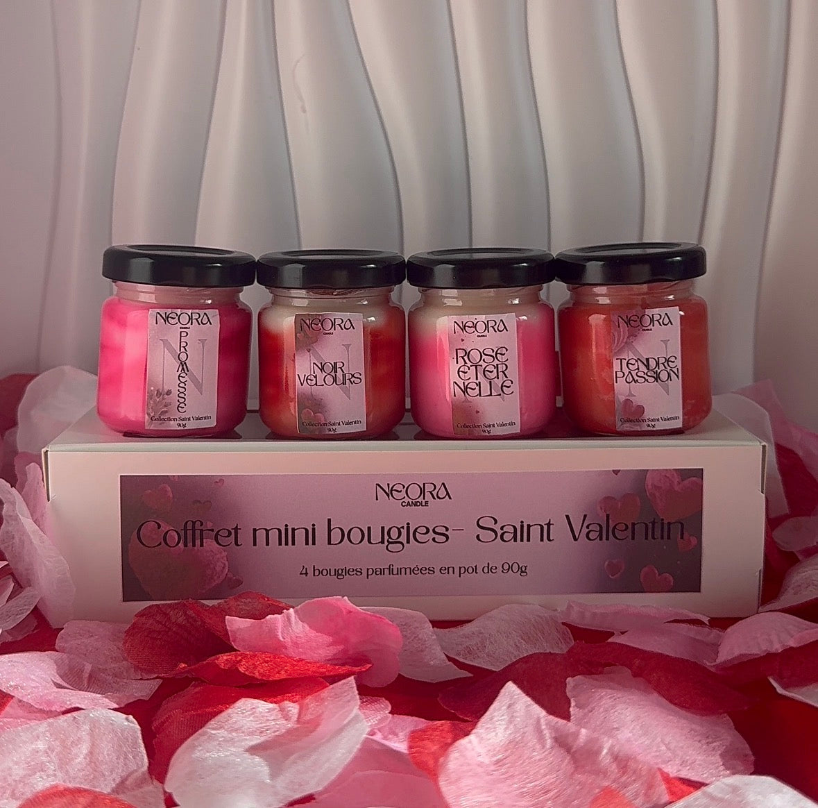Coffret mini bougies - Saint Valentin