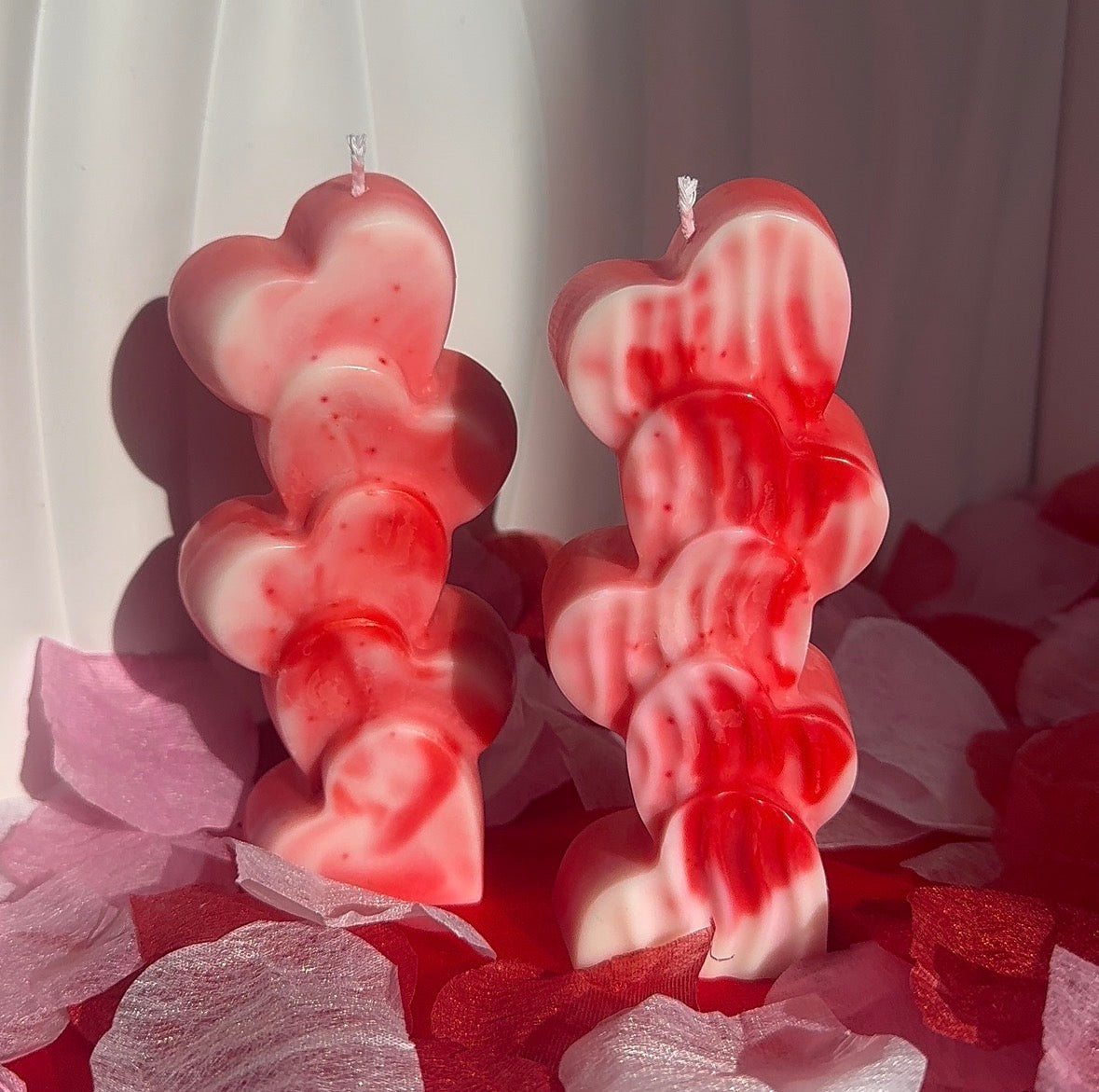 Duo coup de foudre – Bougies sculpturales