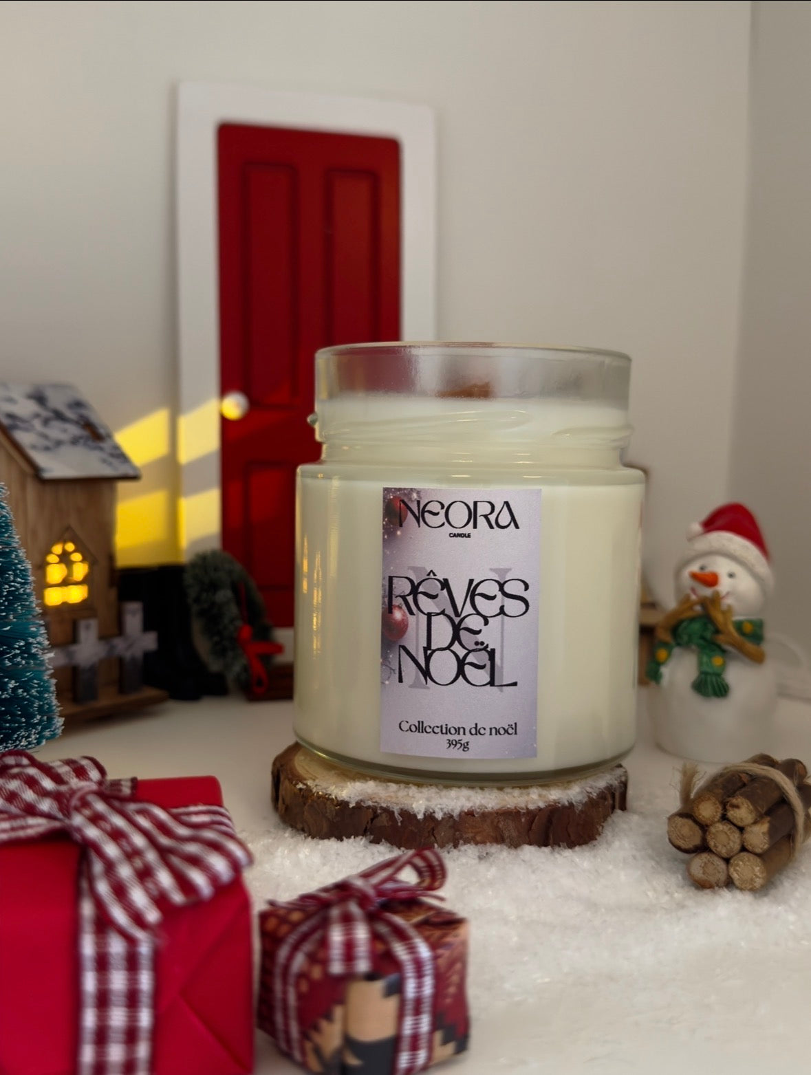 Bougie en pot - Rêves de Noël