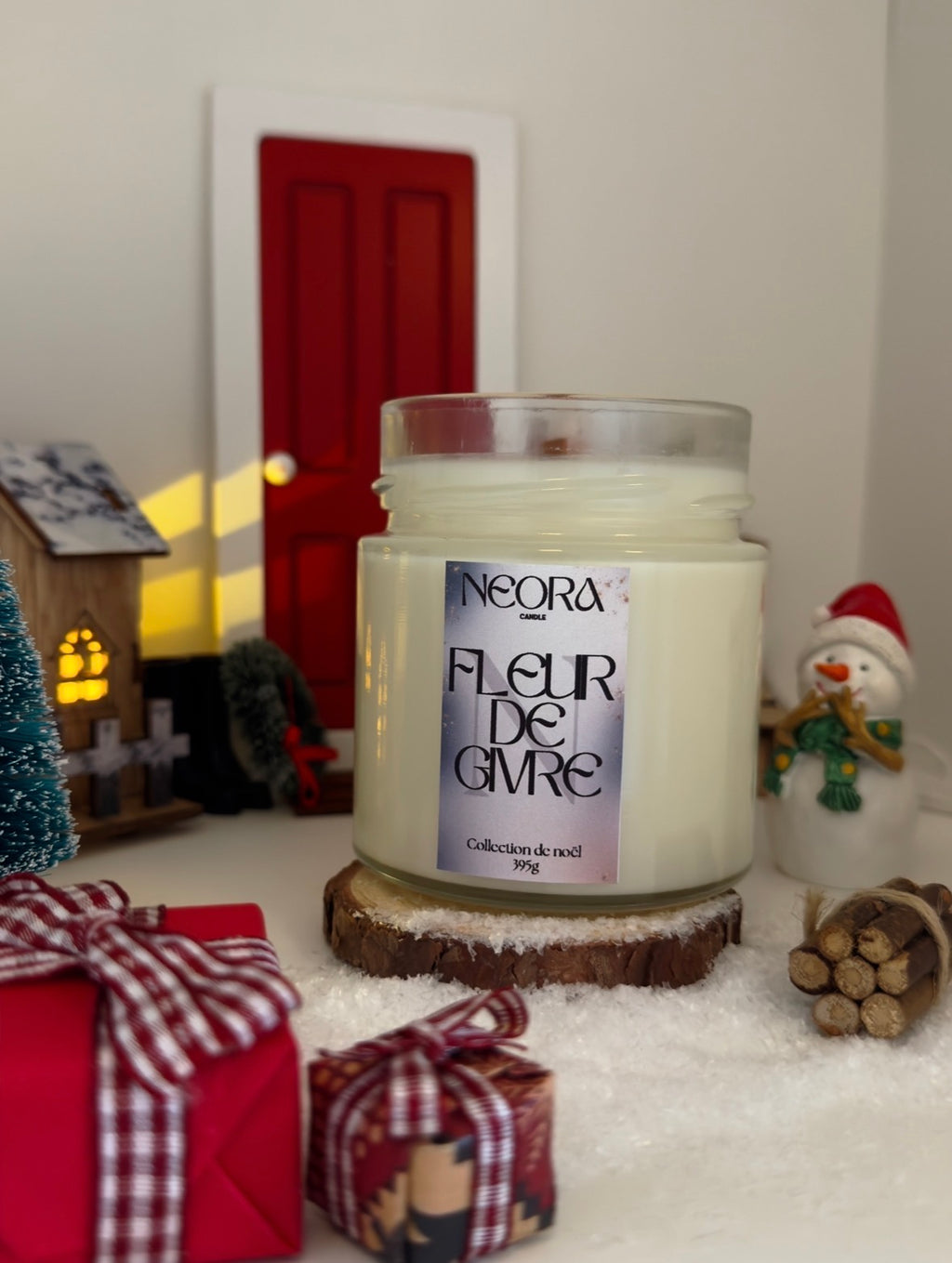 Bougie en pot - Fleur de givre