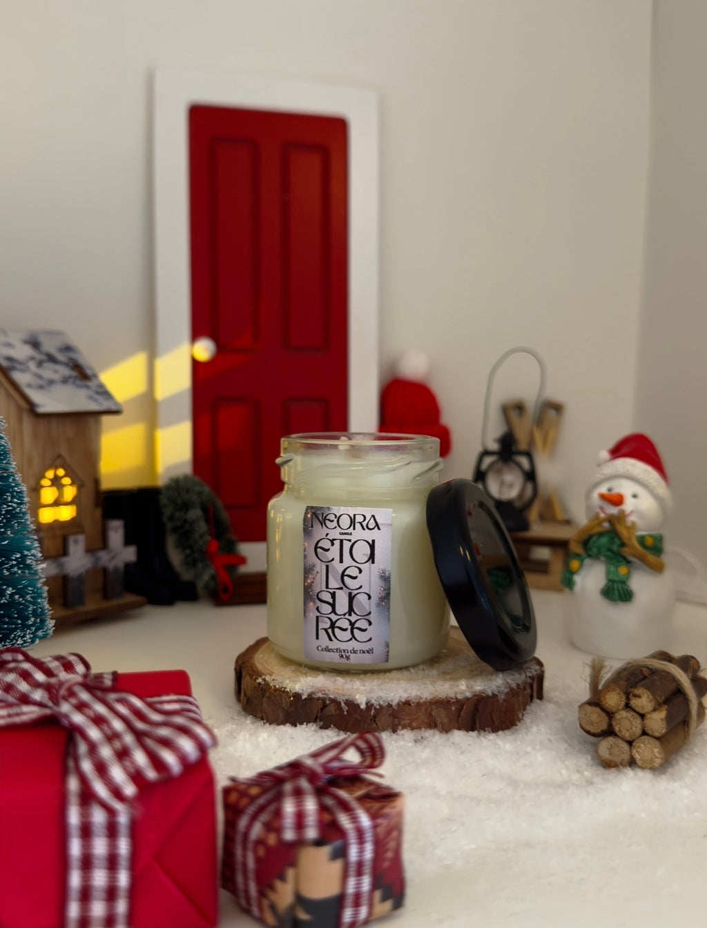 Bougie en pot - Étoile sucrée