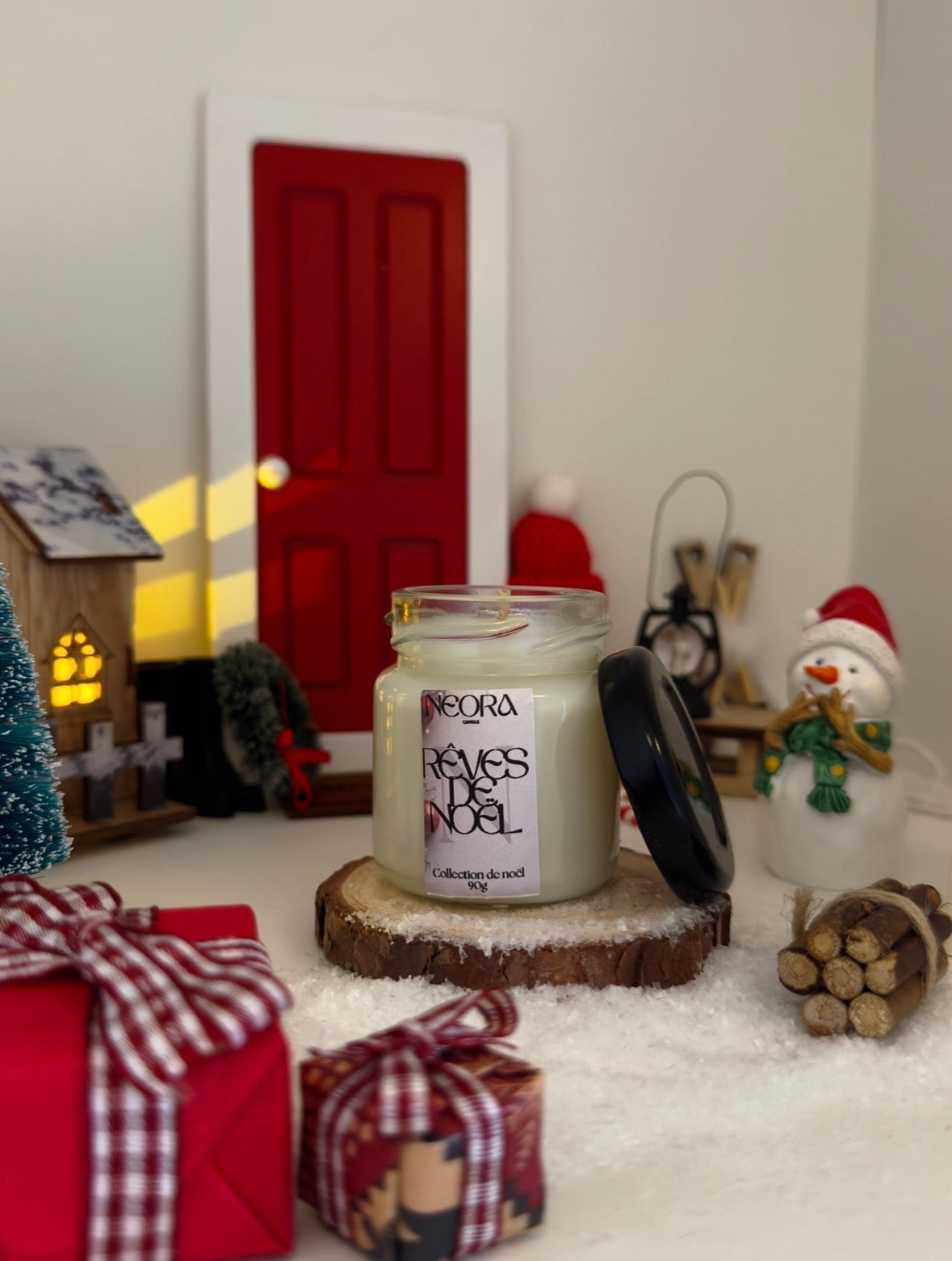 Bougie en pot - Rêves de Noël