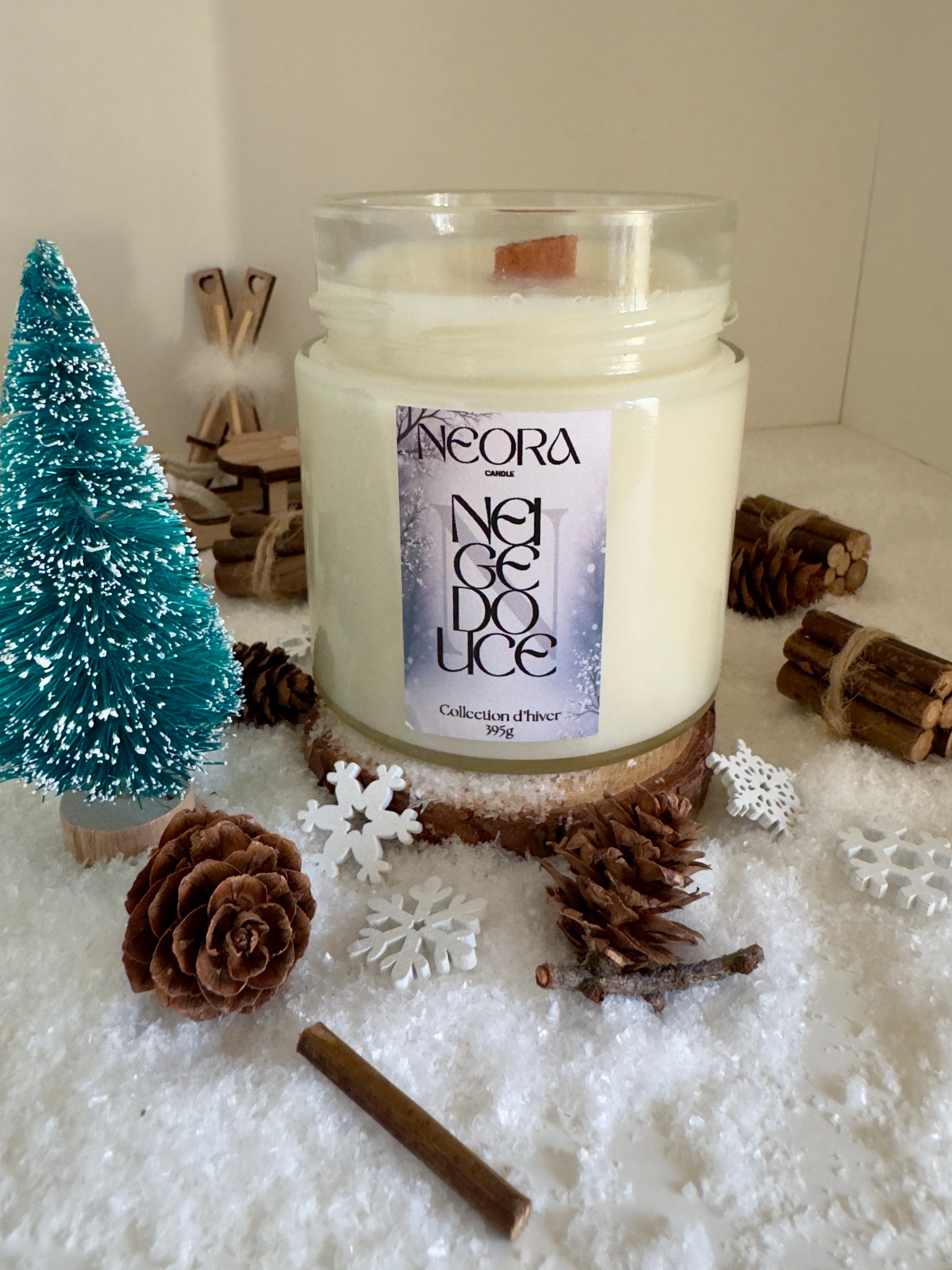 Bougie en pot - Neige douce