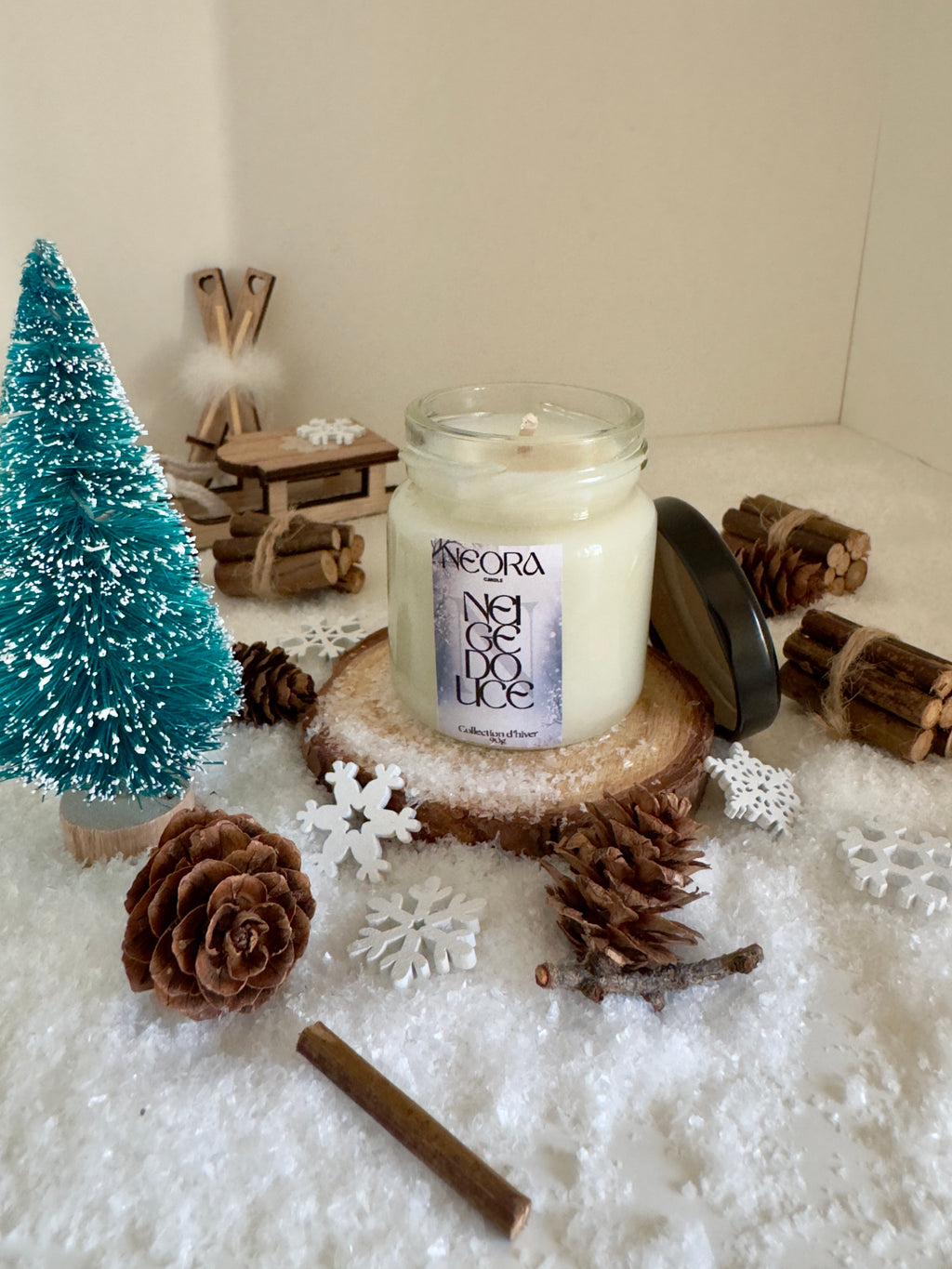 Bougie en pot - Neige douce