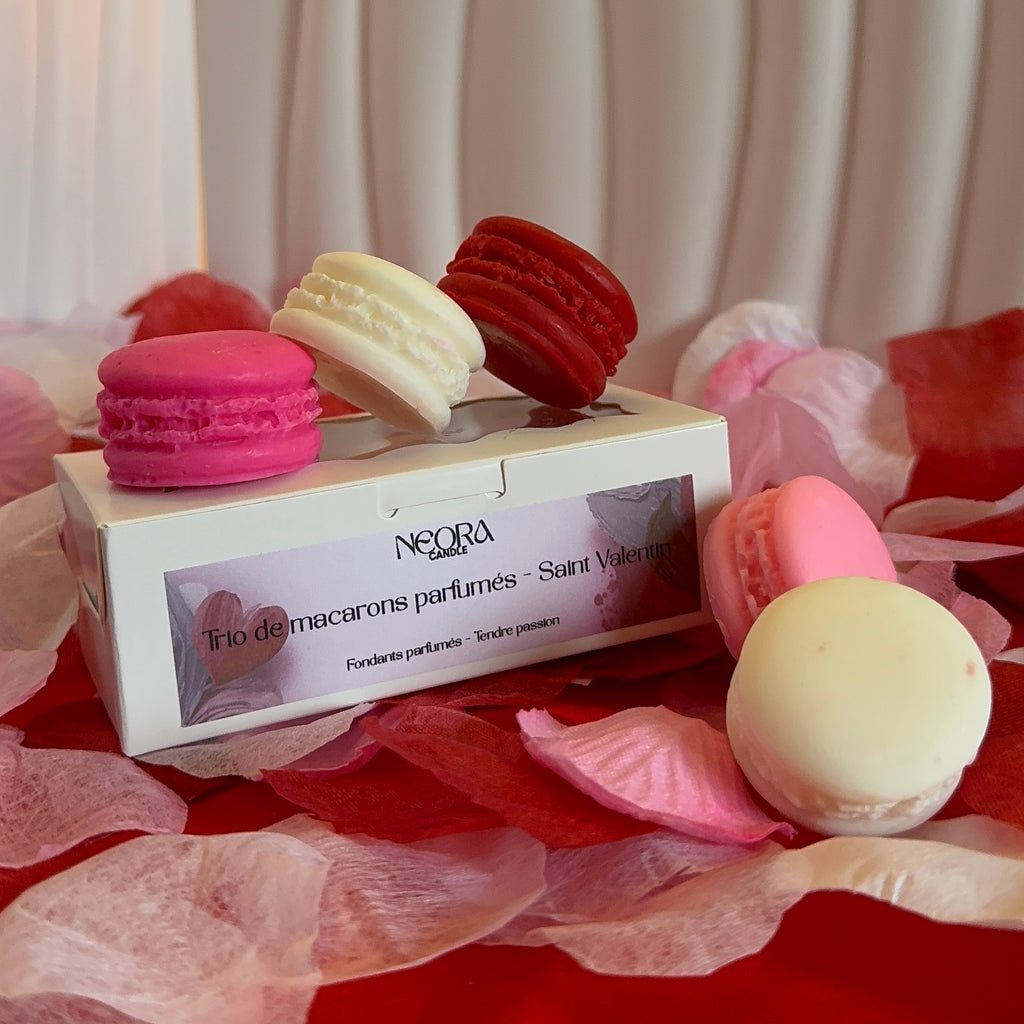 Trio de macarons parfumés | Saint-Valentin