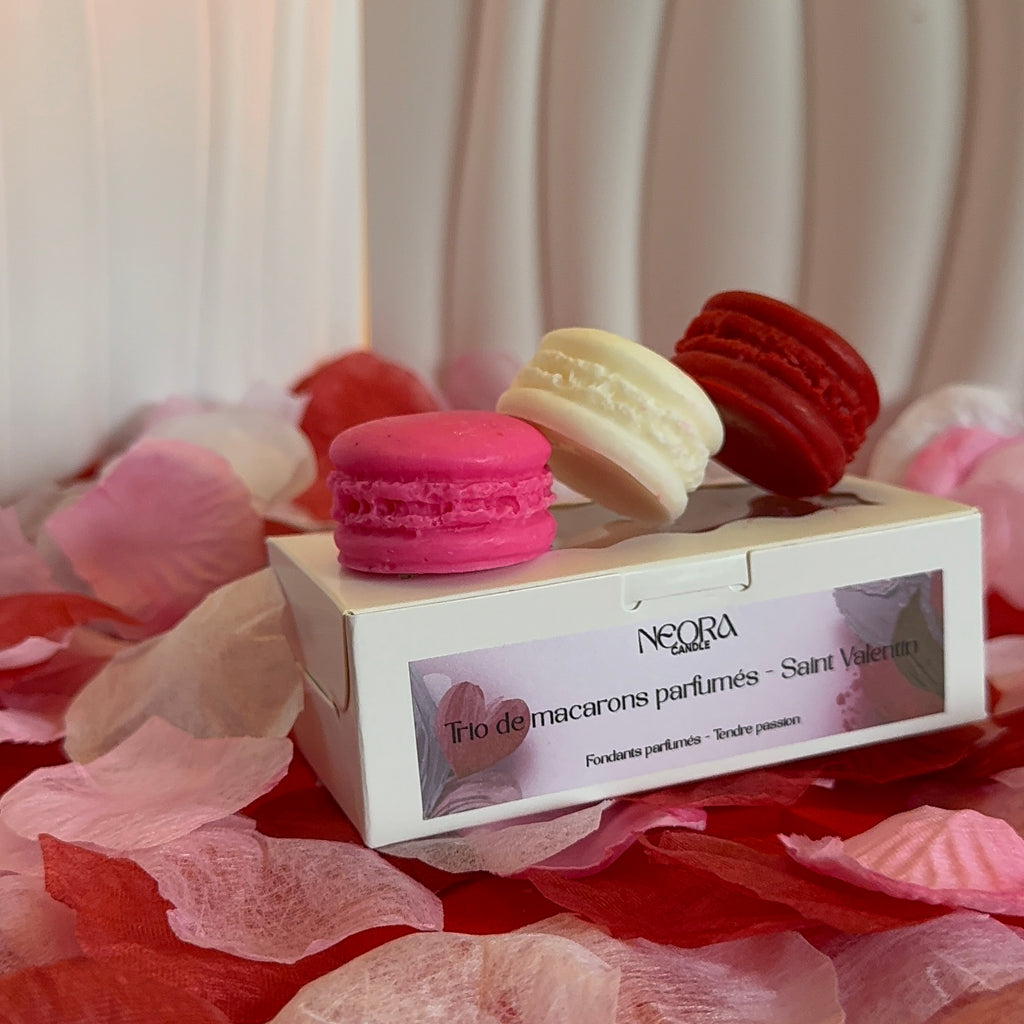 Trio de macarons parfumés | Saint-Valentin